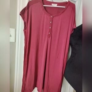 Red Button-Up Dress